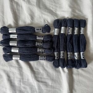 DMC Laine Tapisserie Tapestry Wool 7299 Navy Blue Charcoal 100% Wool Lot of 10